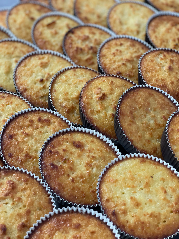 yucake - yuca cake and shredded coconut